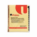 Universal Battery Universal Leather-Look Mylar Tab Dividers 12 Month Tabs Letter Black/Gold 12 per Set 20823